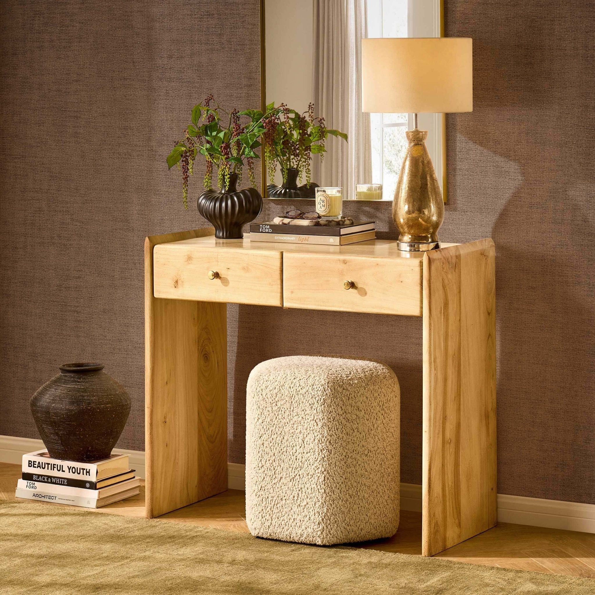 Coiffeuse en bois - Bois clair