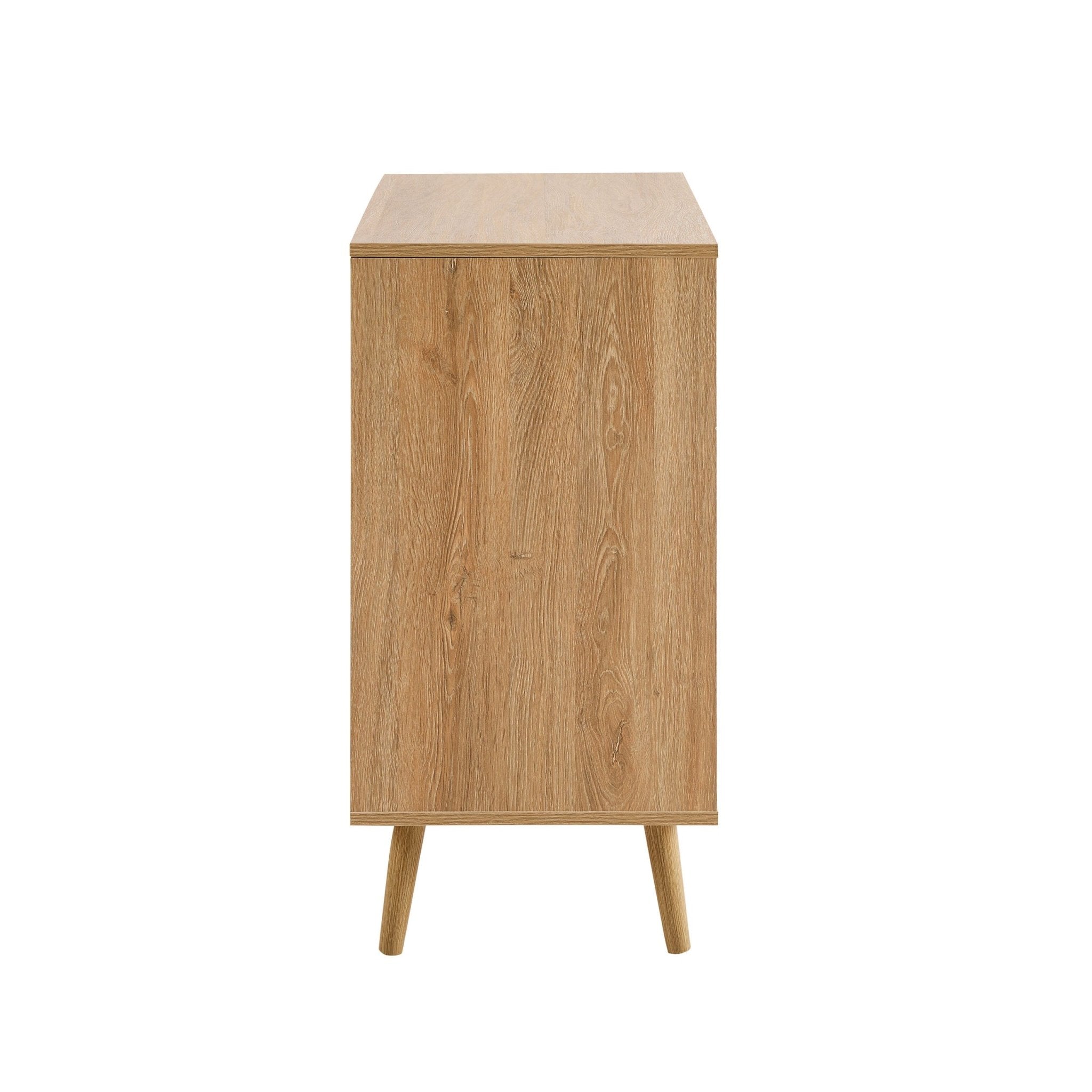 Commode 3 tiroirs tissés - Bois clair