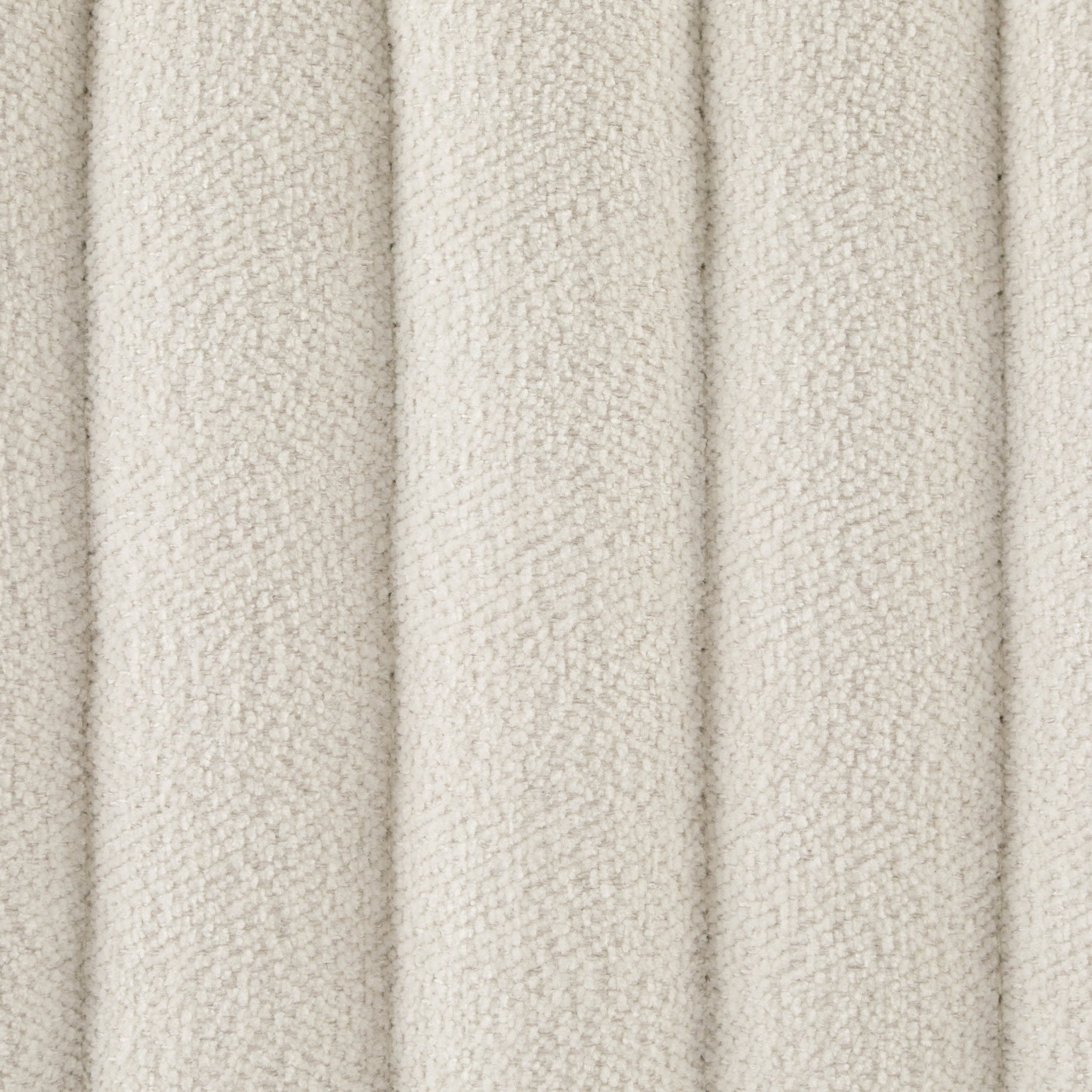 Banc de rangement nervuré - Chenille ivoire
