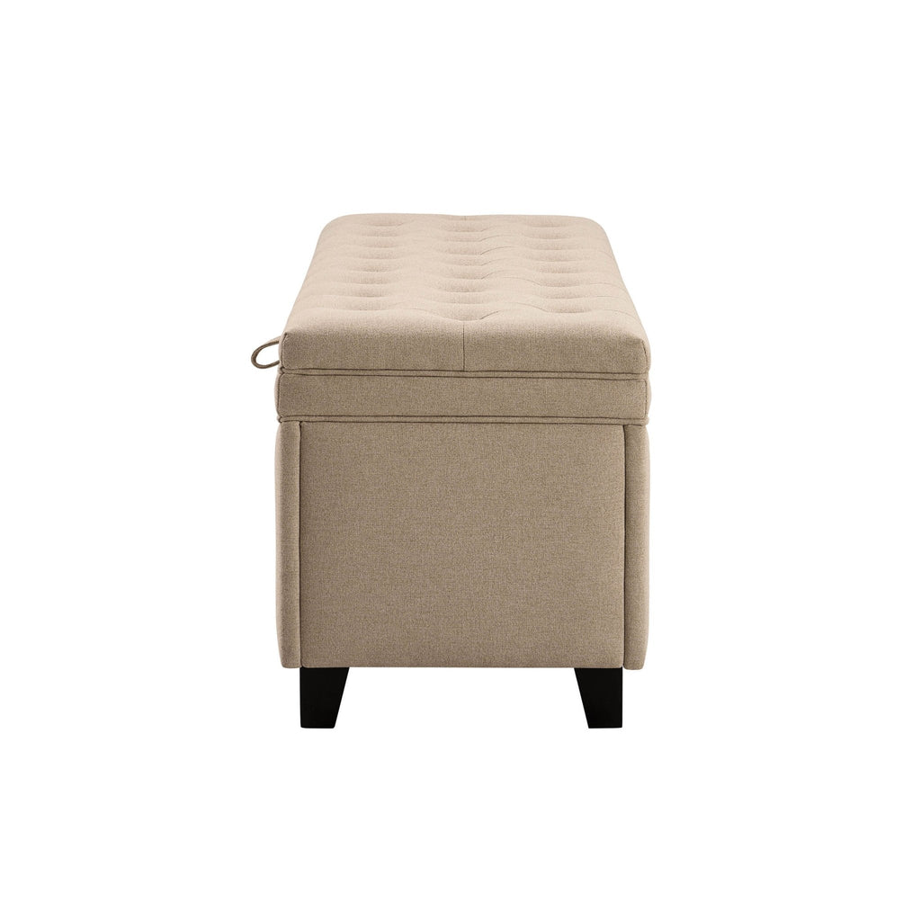 Banc de rangement capitonné - Avoine