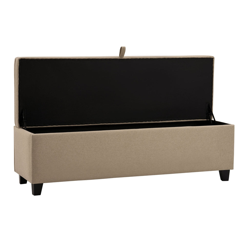 Banc de rangement capitonné - Avoine