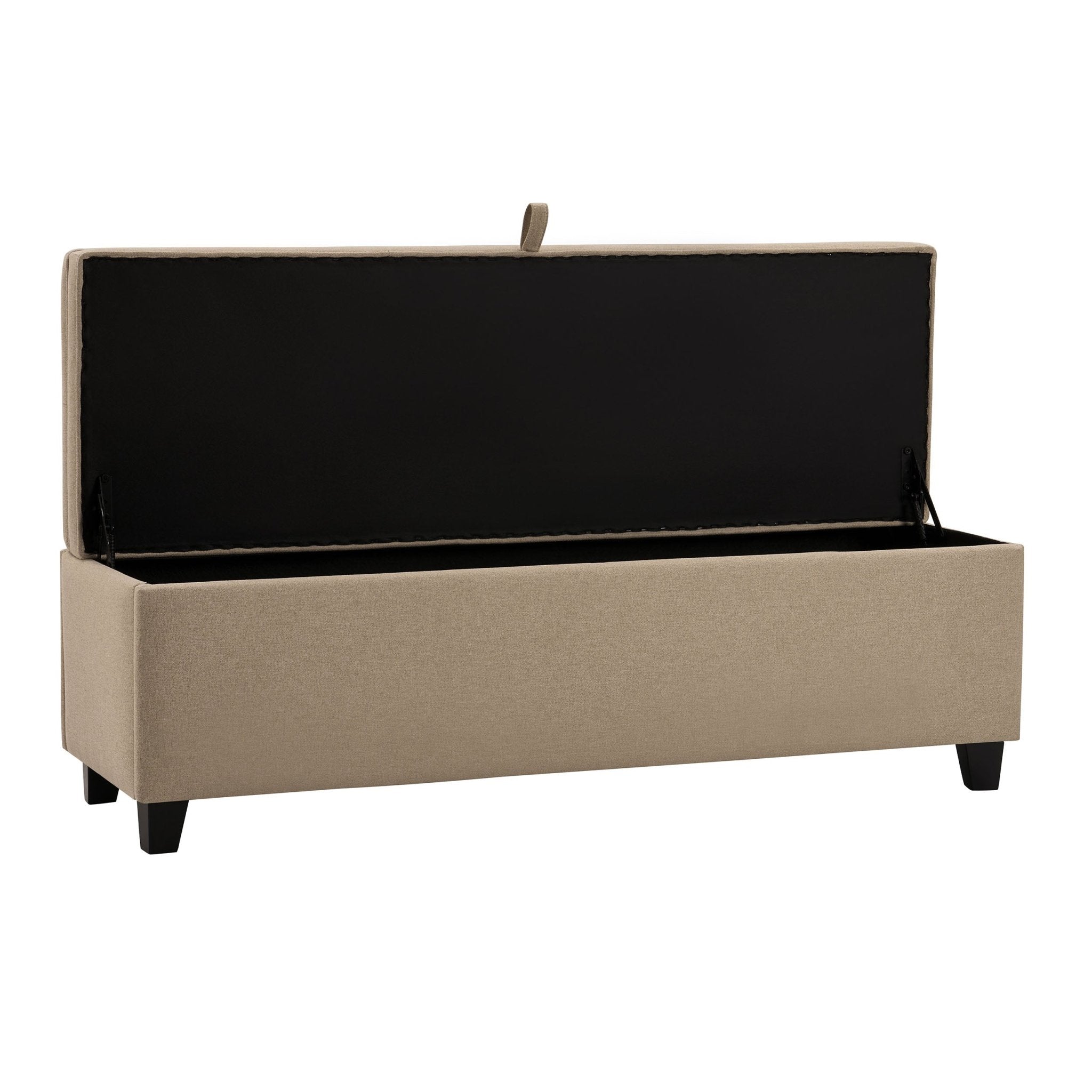 Banc de rangement capitonné - Avoine