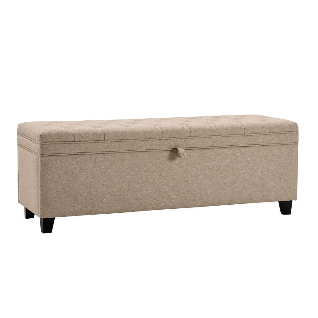 Banc de rangement capitonné - Avoine