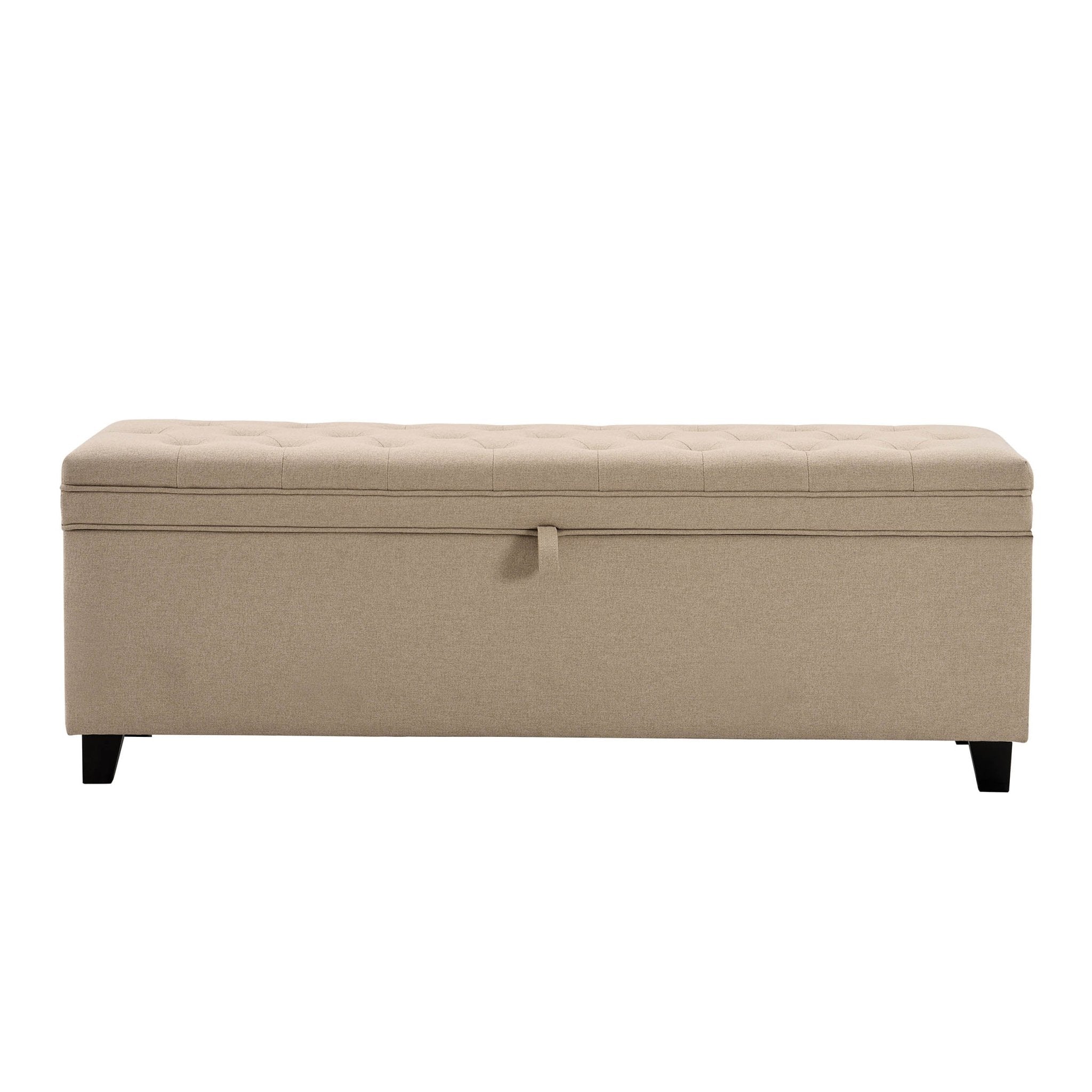 Banc de rangement capitonné - Avoine