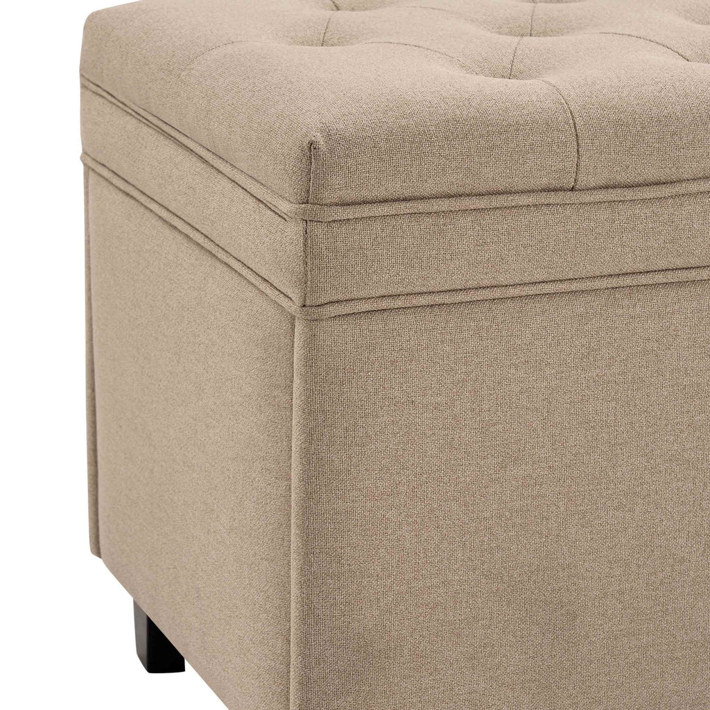 Banc de rangement capitonné - Avoine