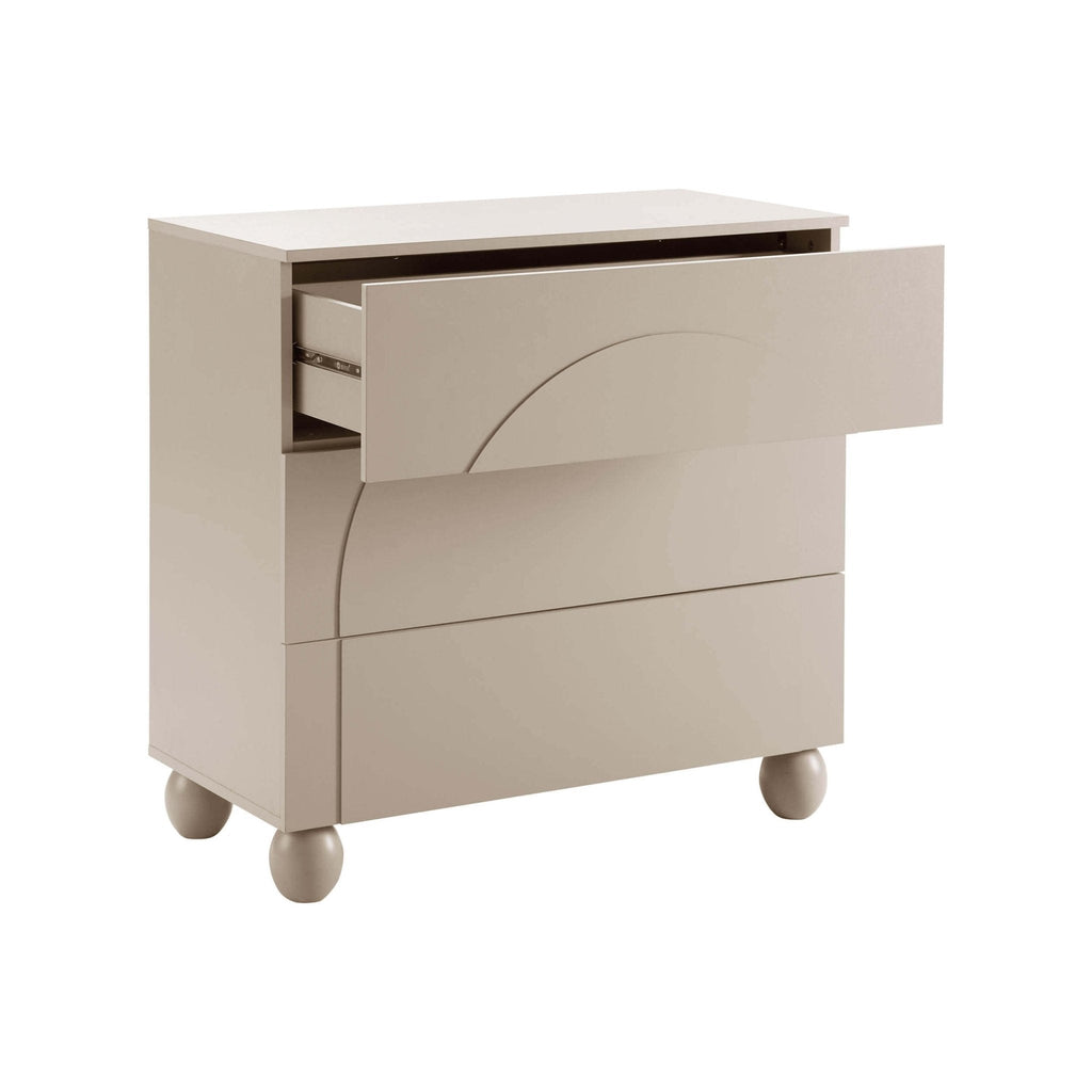 Commode 3 tiroirs Arc Façade - Taupe