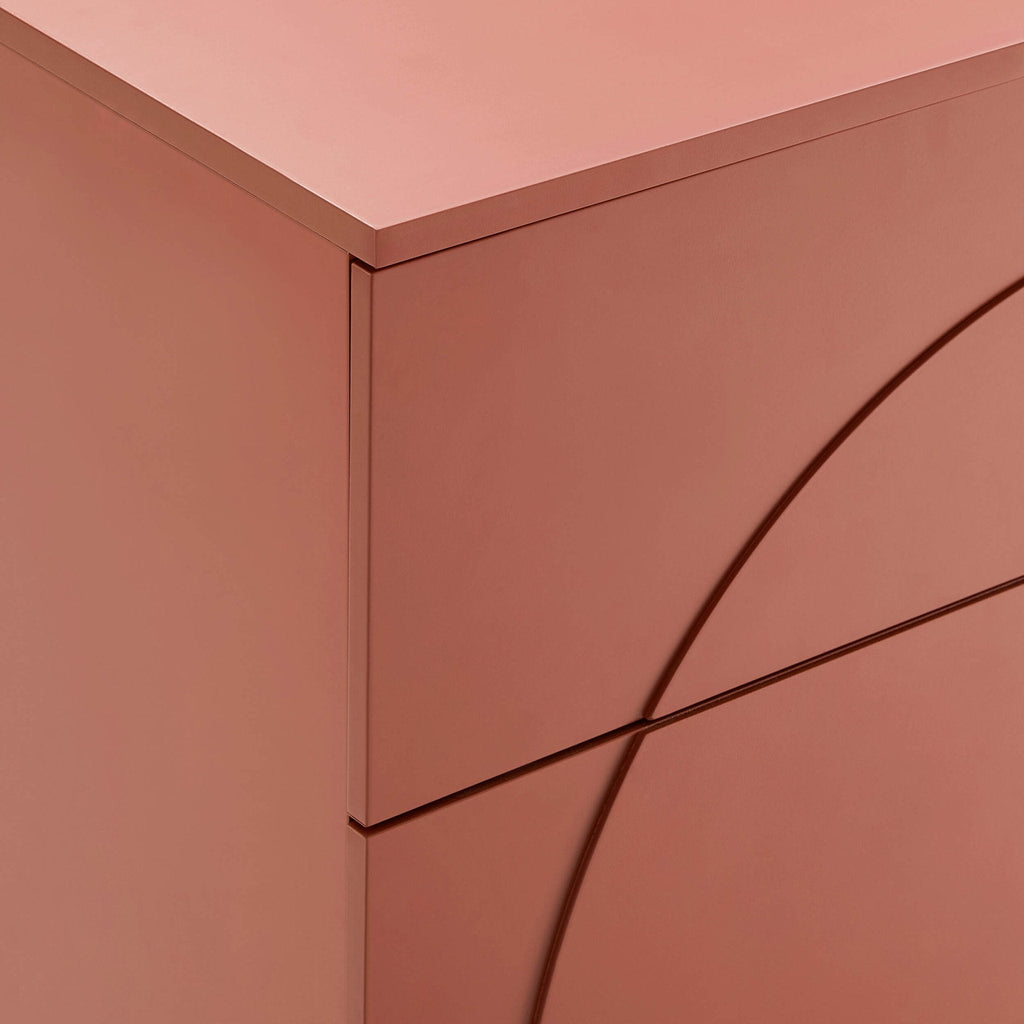 Commode à 3 tiroirs Arch Front – Terre cuite