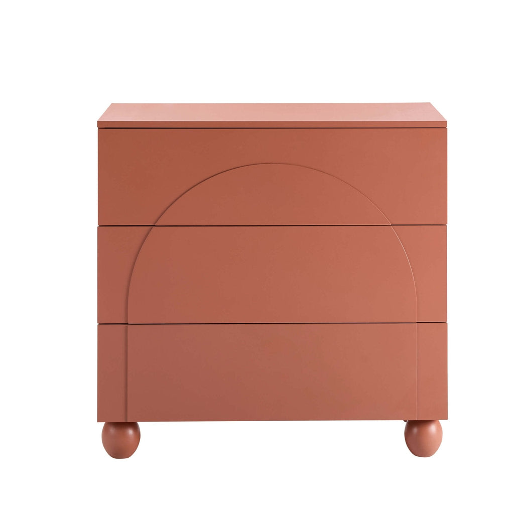 Commode à 3 tiroirs Arch Front – Terre cuite