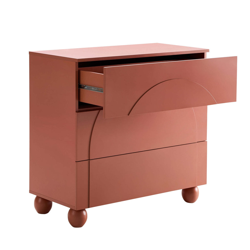 Commode à 3 tiroirs Arch Front – Terre cuite
