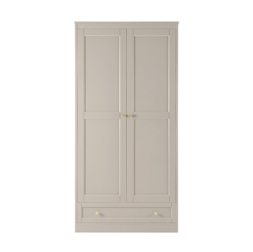 Armoire 2 Portes avec Tiroir - Taupe