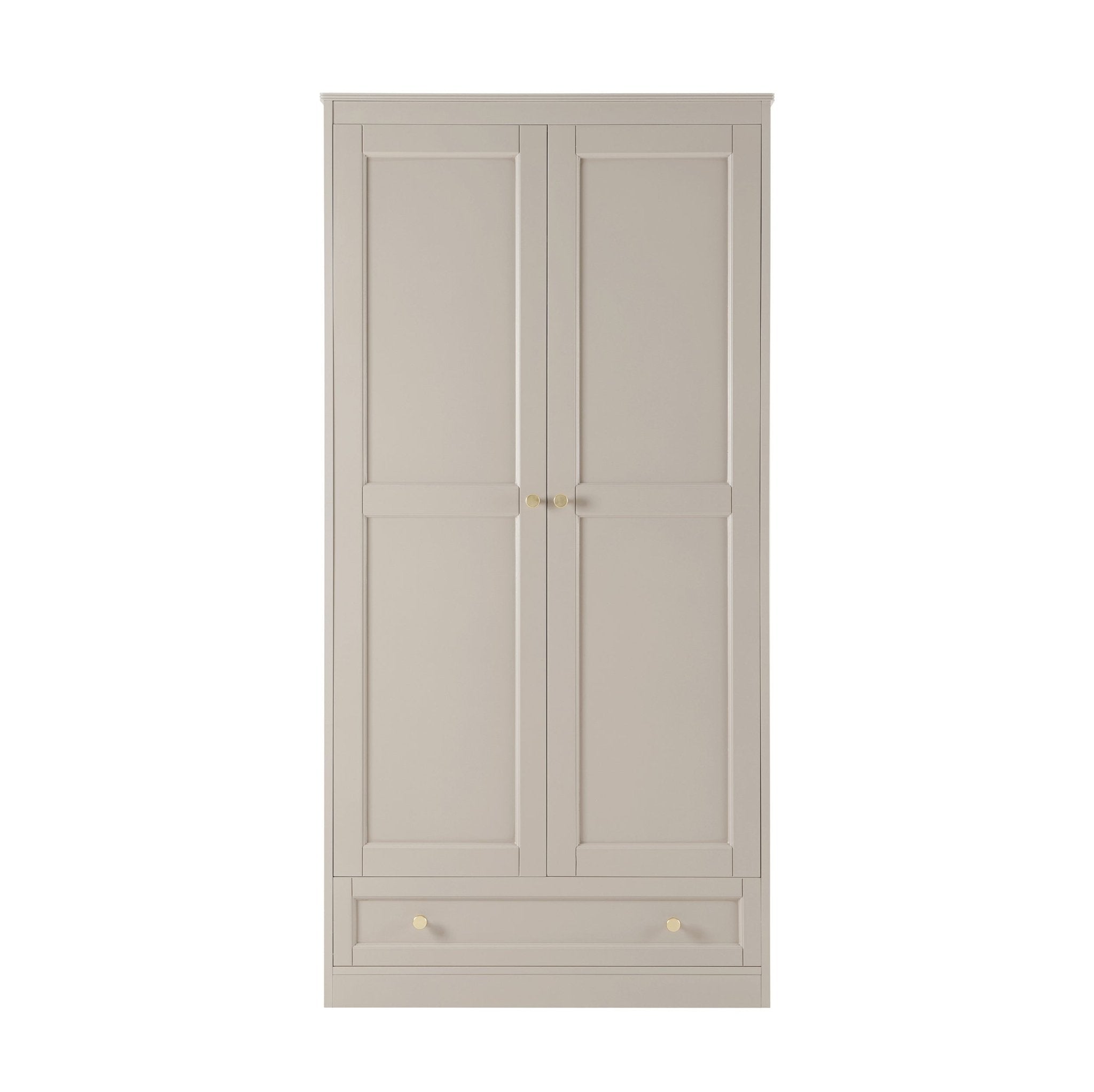 Armoire 2 Portes avec Tiroir - Taupe