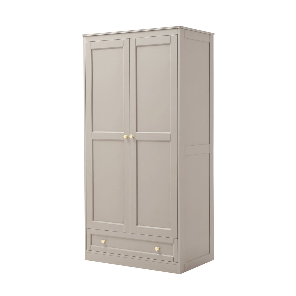 Armoire 2 Portes avec Tiroir - Taupe