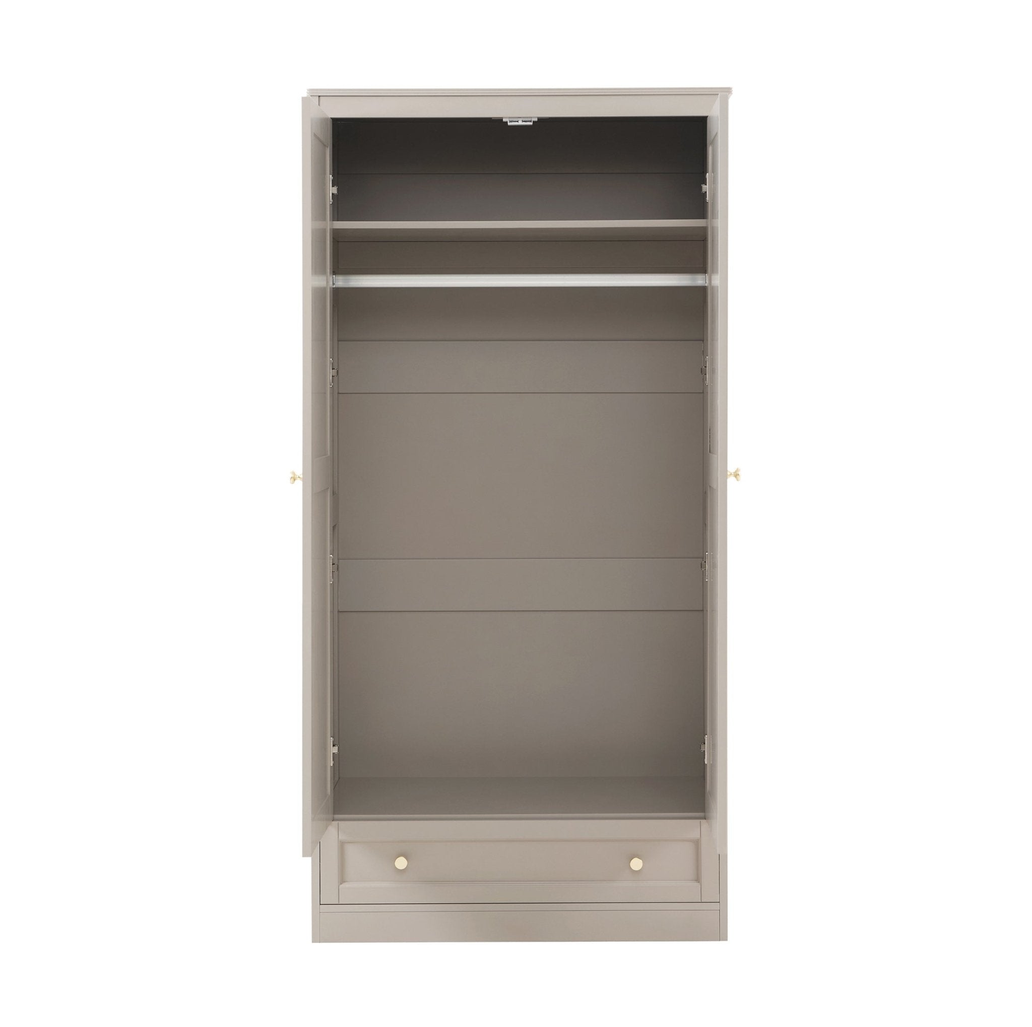 Armoire 2 Portes avec Tiroir - Taupe
