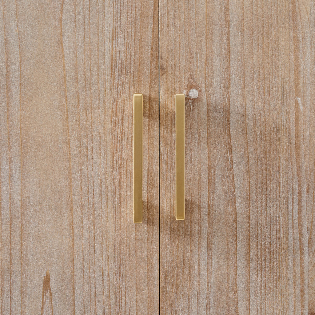 Armoire 2 portes avec tiroirs - Bois cérusé