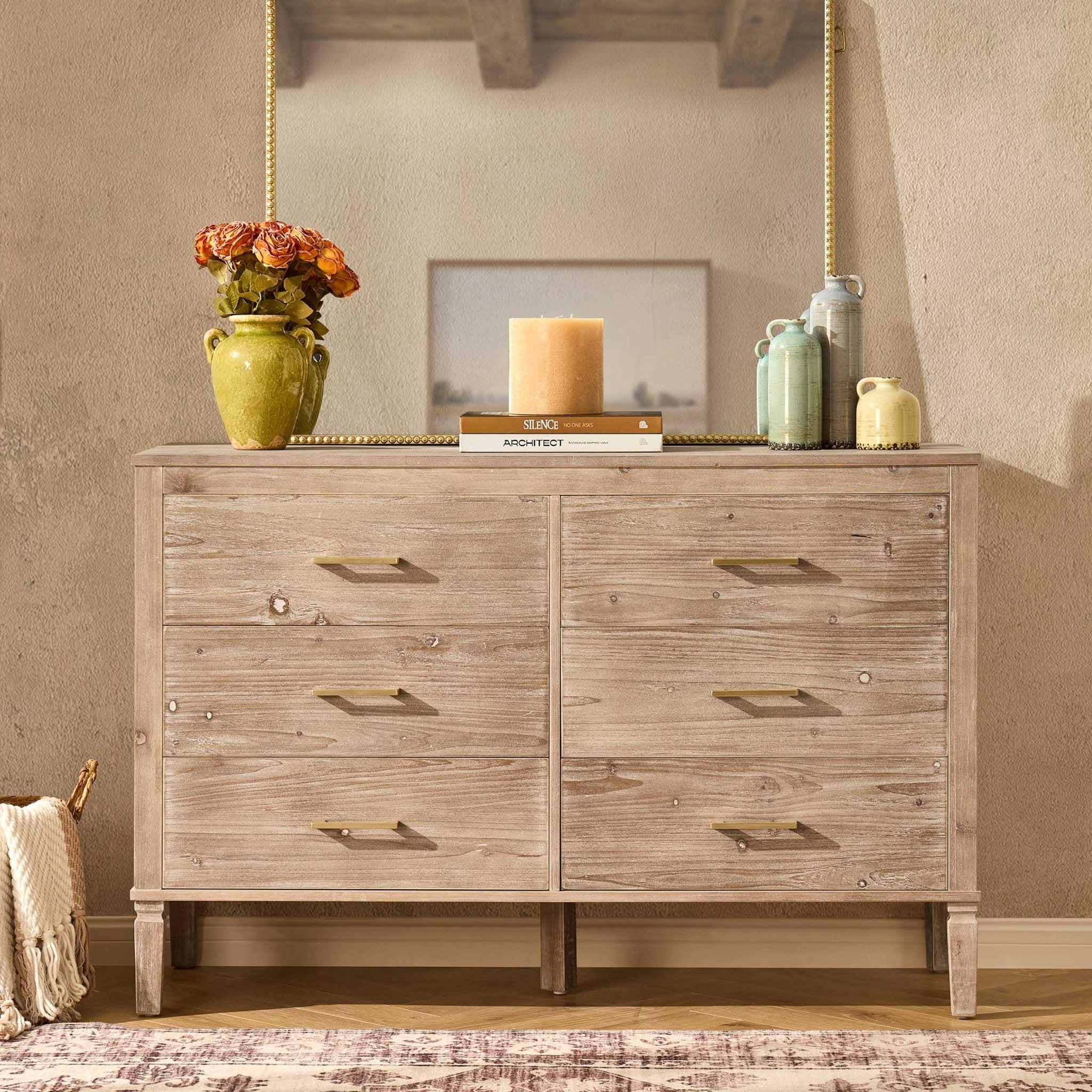 Commode 6 tiroirs - Bois délavé