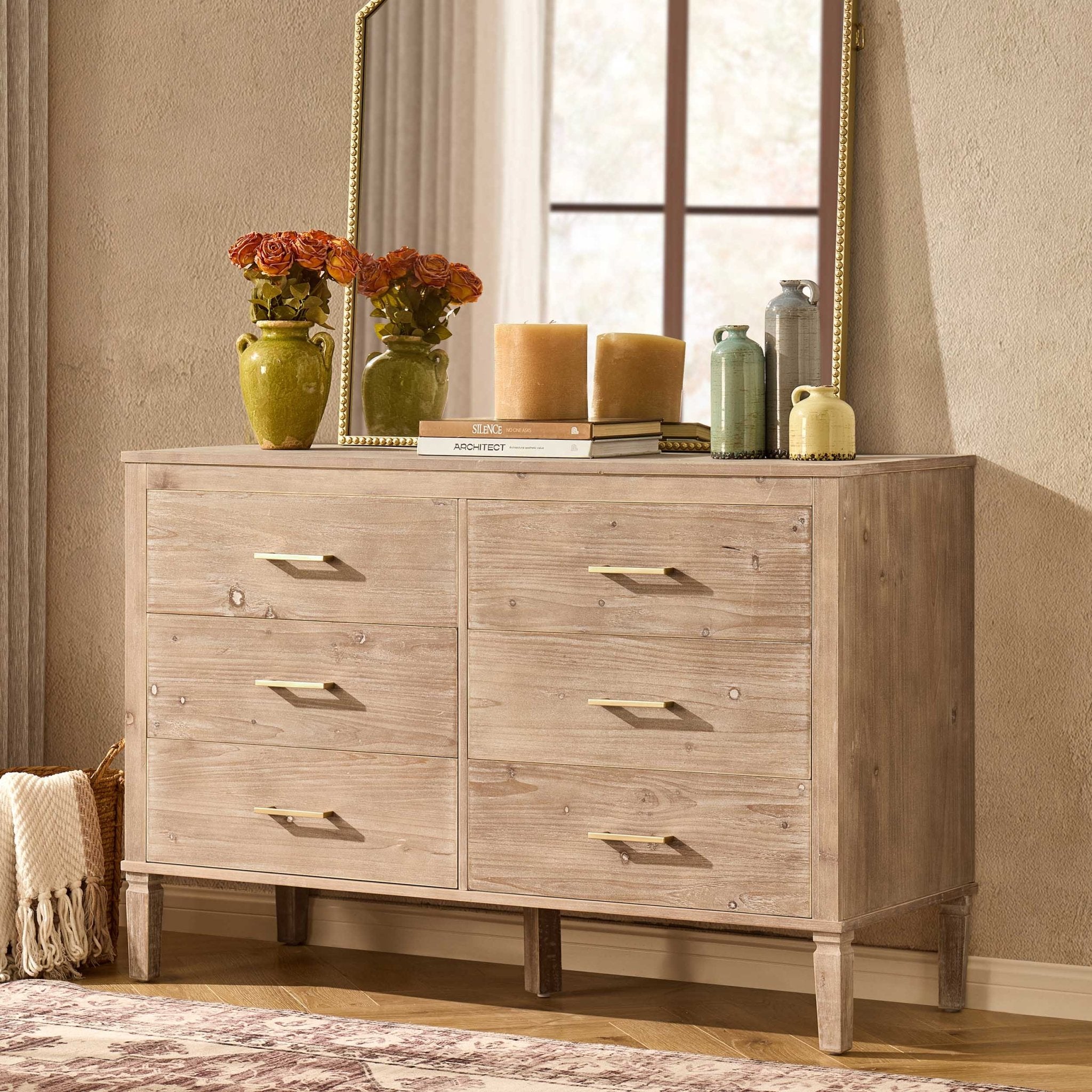 Commode 6 tiroirs - Bois délavé