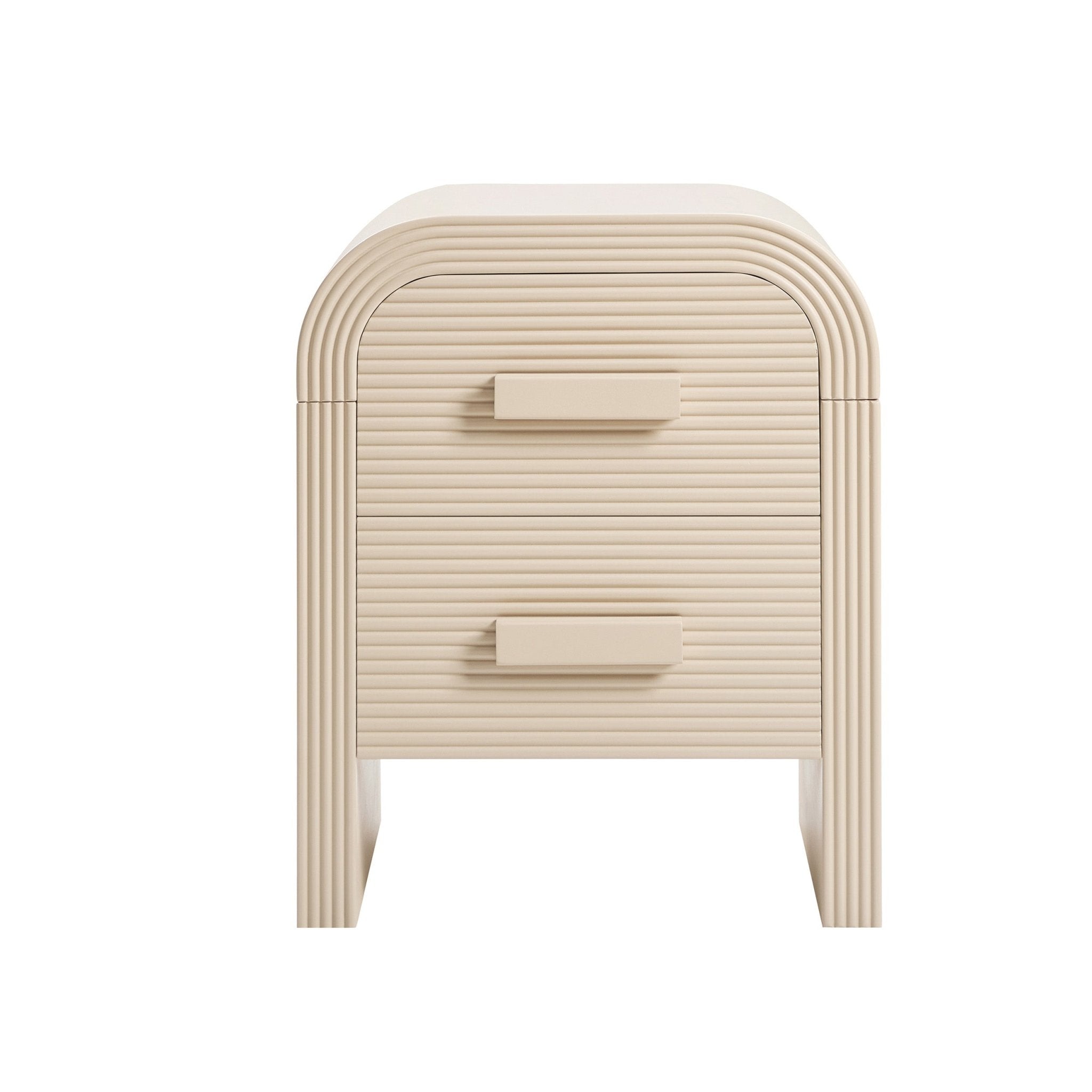 Table de chevet 2 tiroirs - Sable