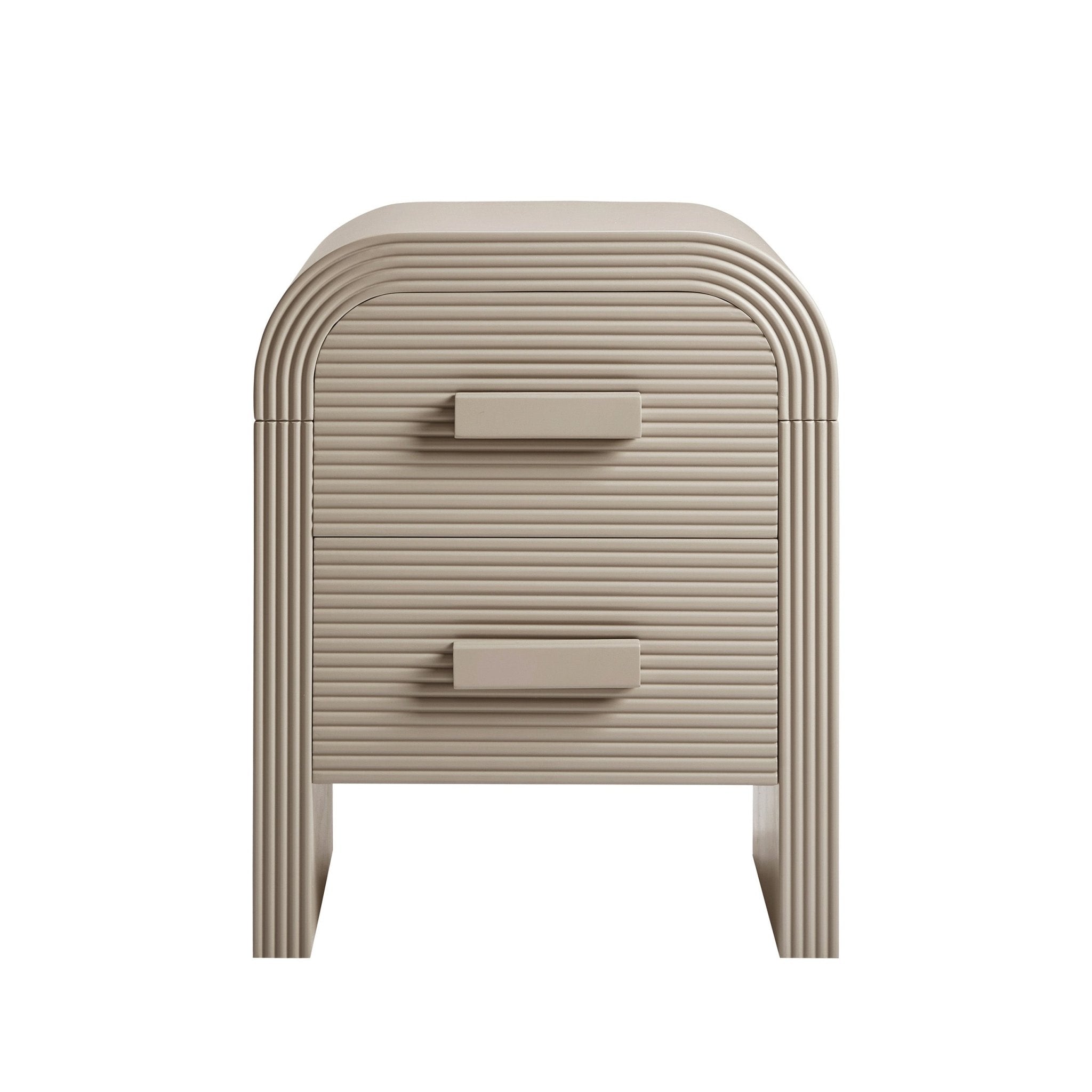 Table de chevet 2 tiroirs - Taupe