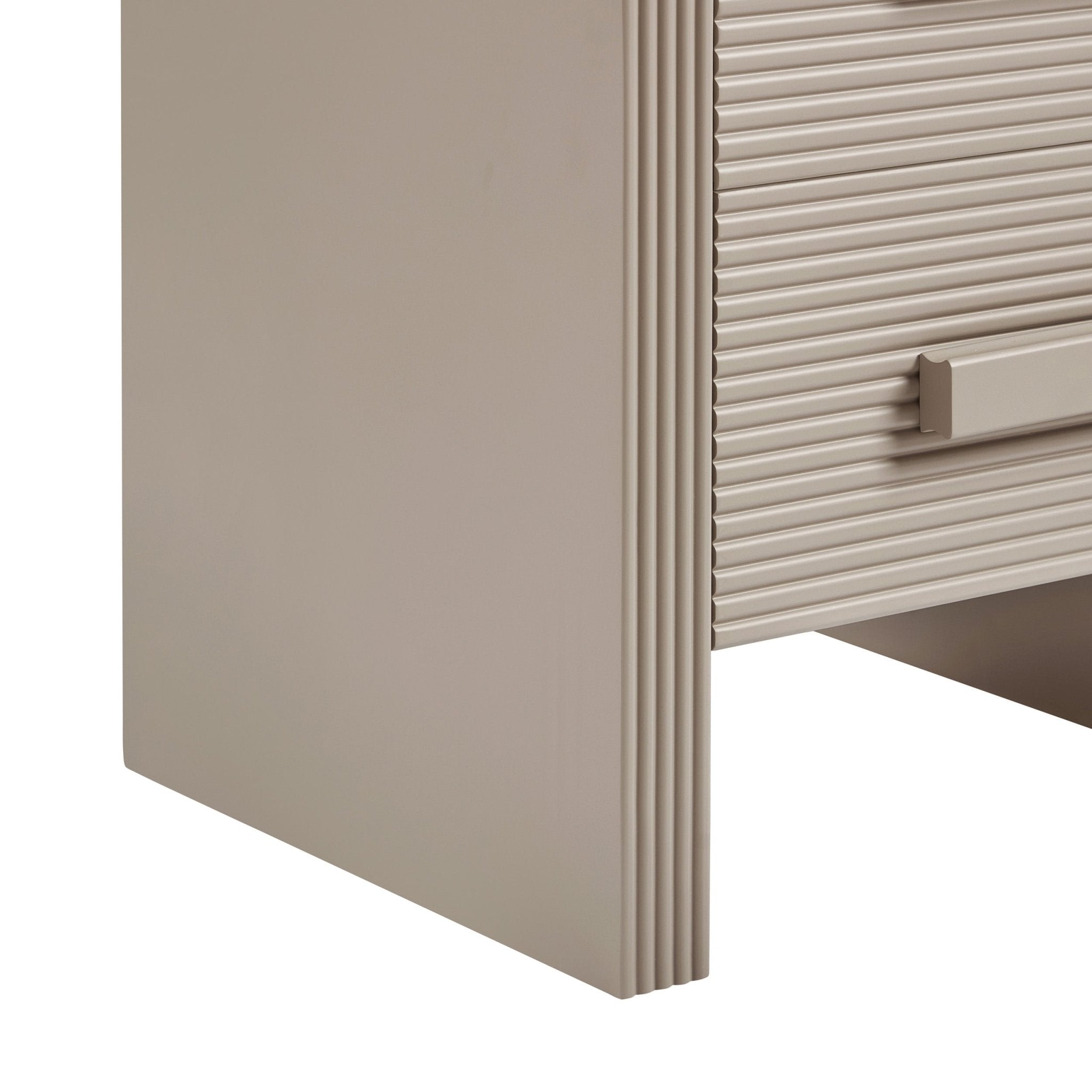 Table de chevet 2 tiroirs - Taupe