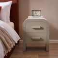 Table de chevet 2 tiroirs - Taupe
