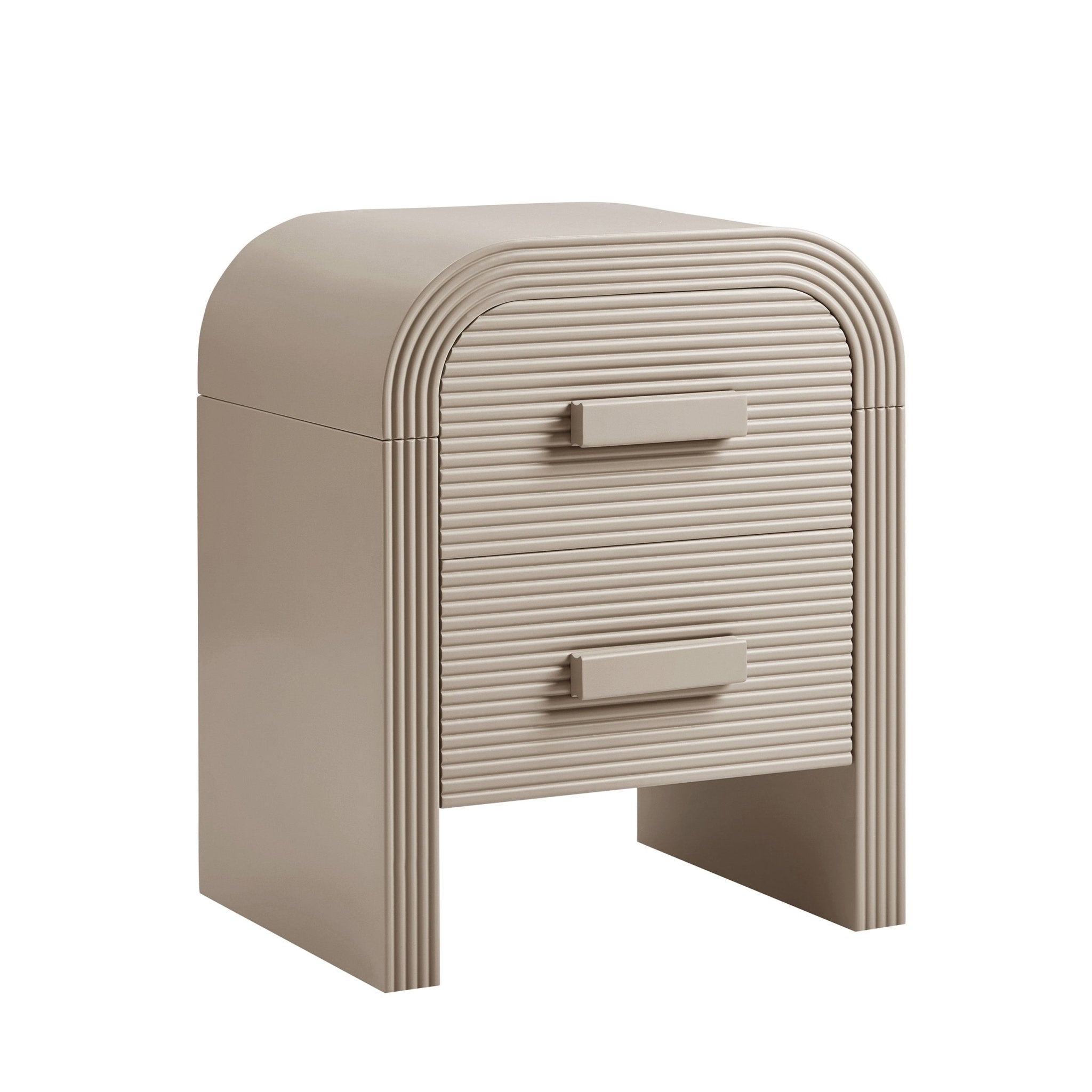 Table de chevet 2 tiroirs - Taupe