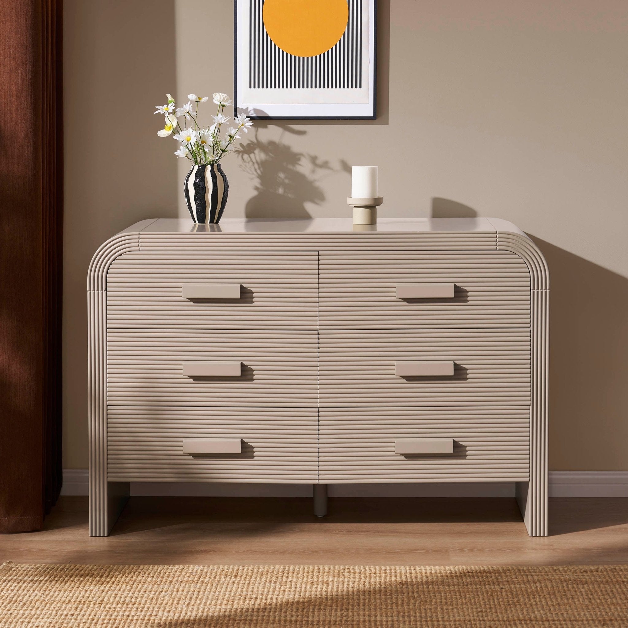 Commode 6 tiroirs - Taupe