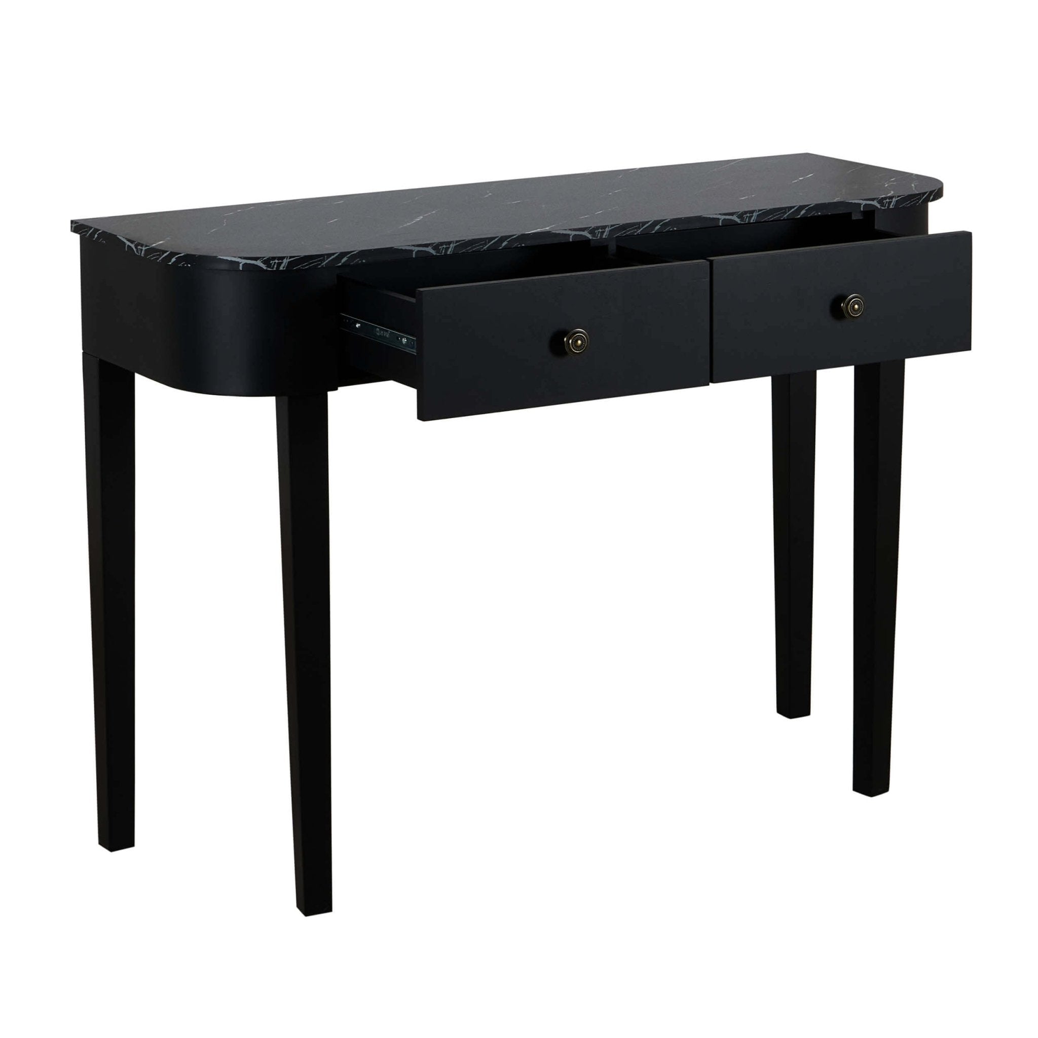 Console - Noir/Dessus en marbre