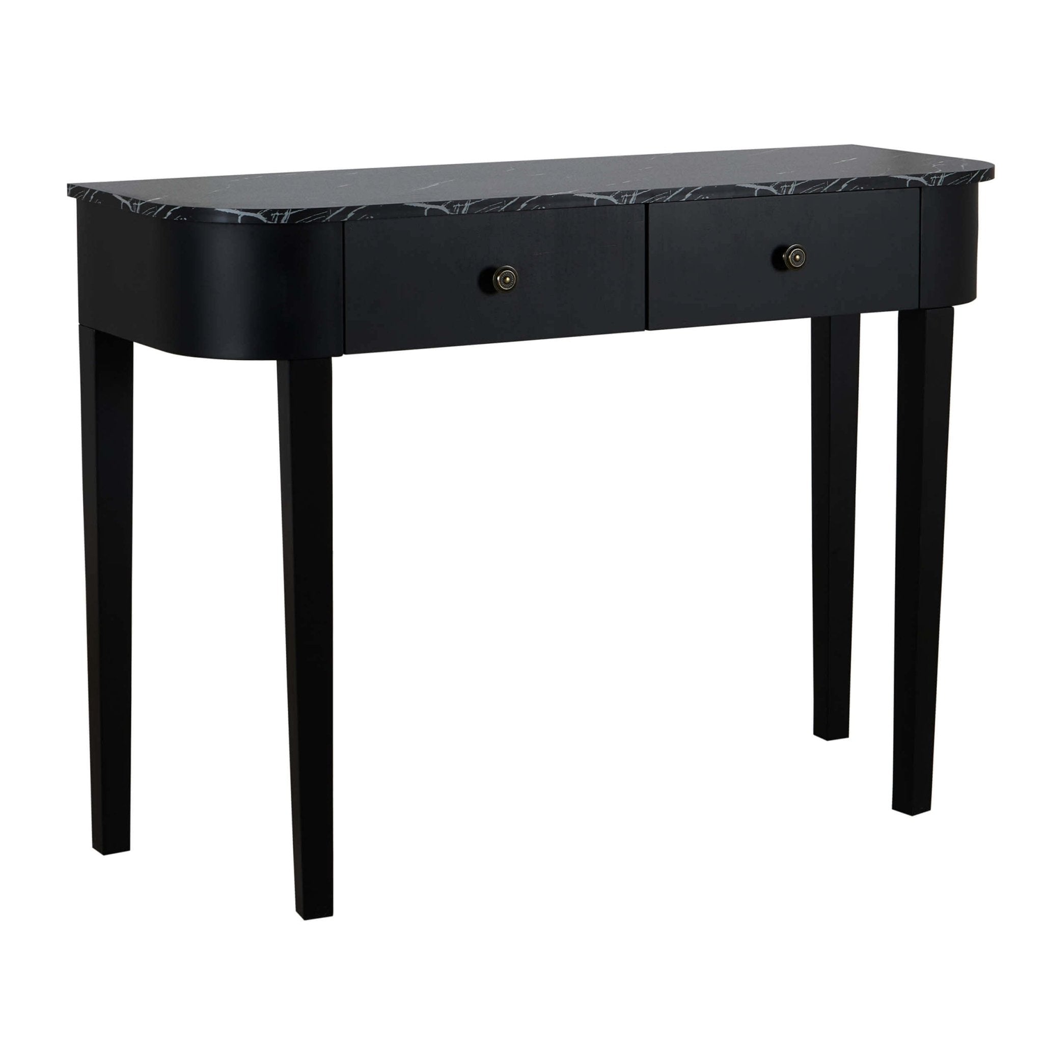 Console - Noir/Dessus en marbre