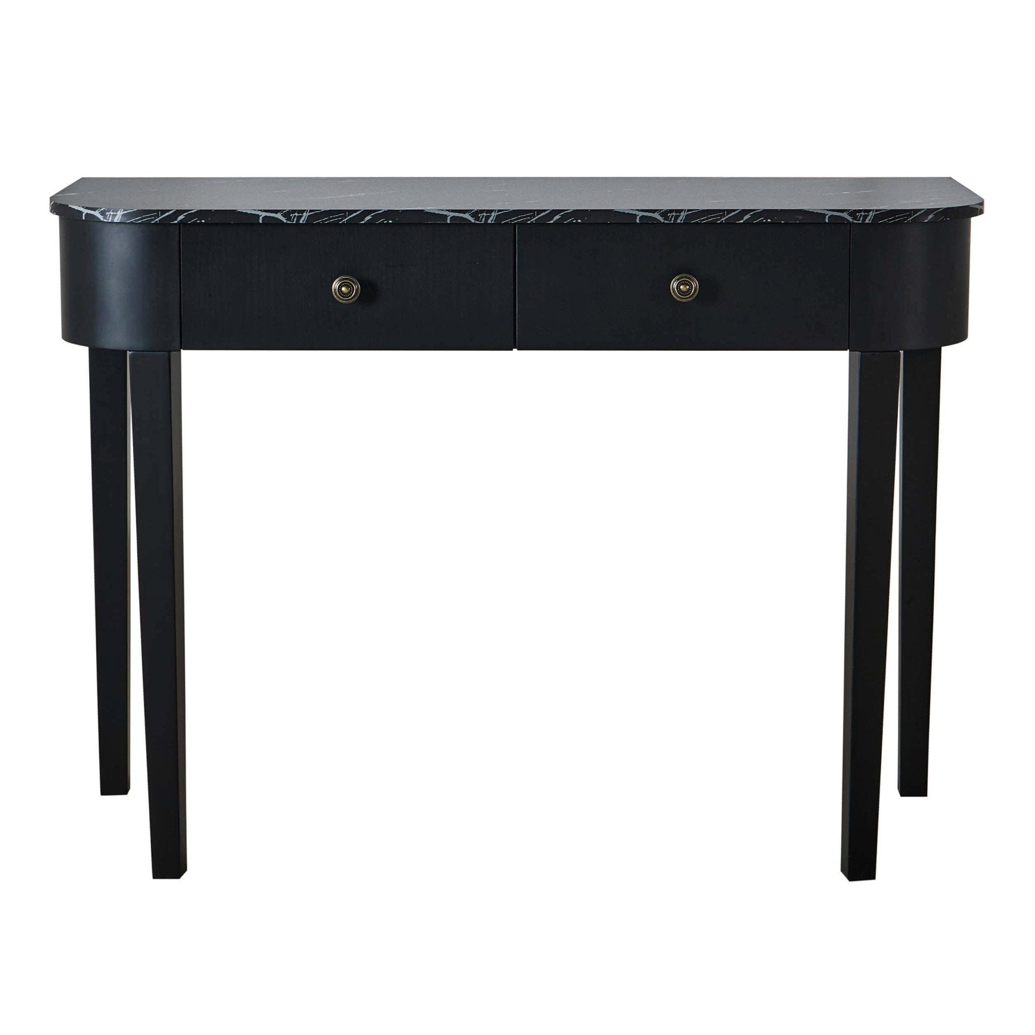 Console - Noir/Dessus en marbre