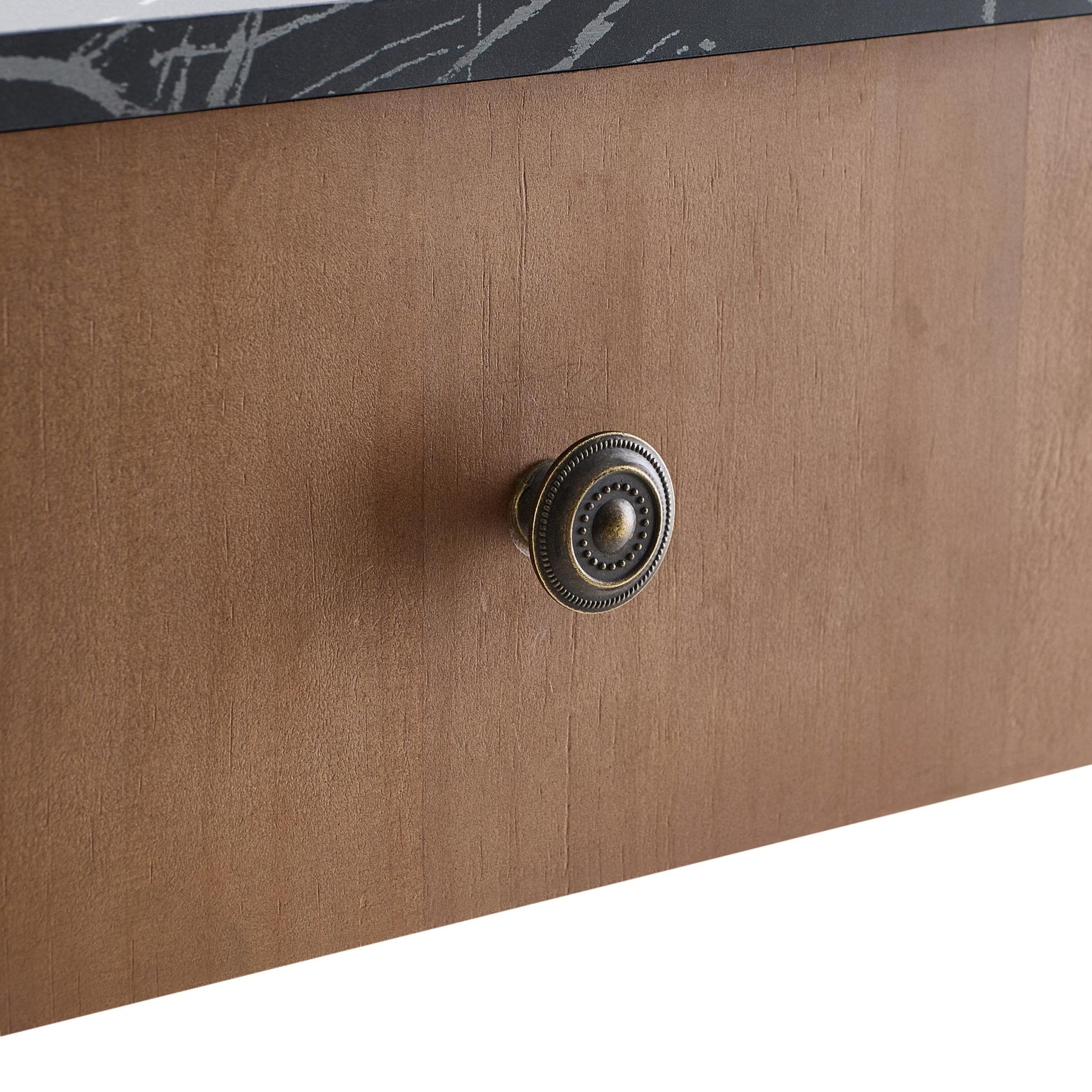 Console - Bois moyen/Dessus marbre