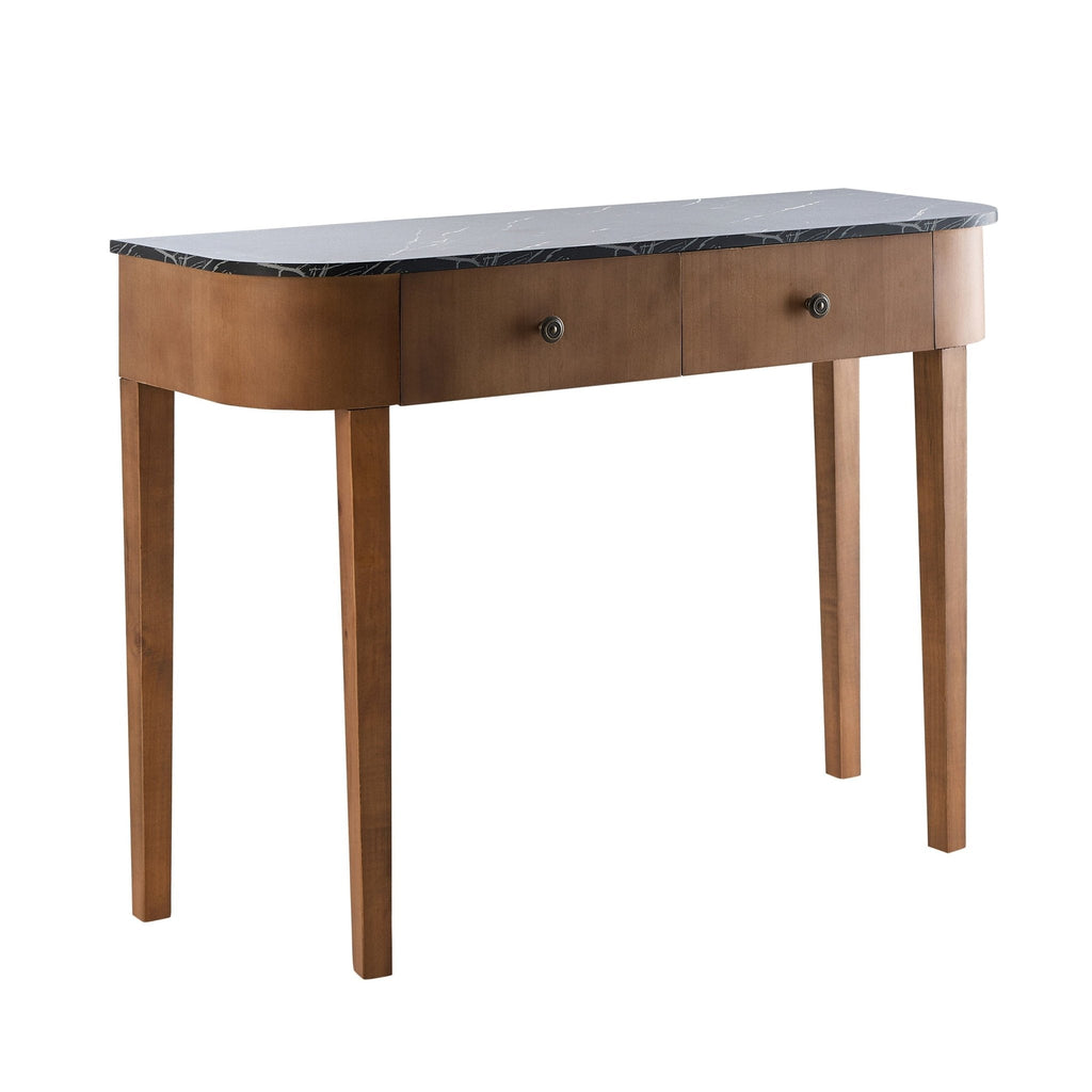 Console - Bois moyen/Dessus marbre