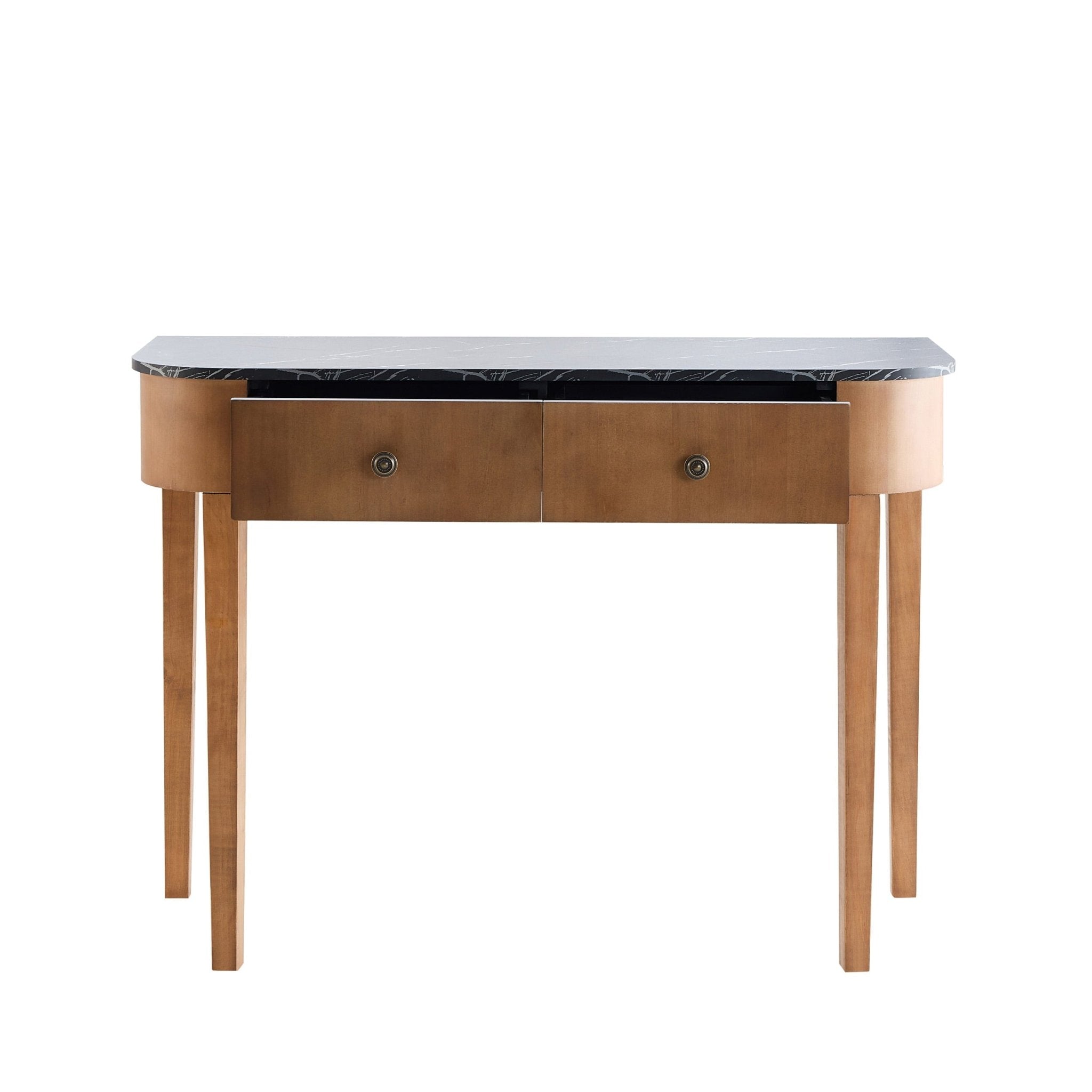 Console - Bois moyen/Dessus marbre