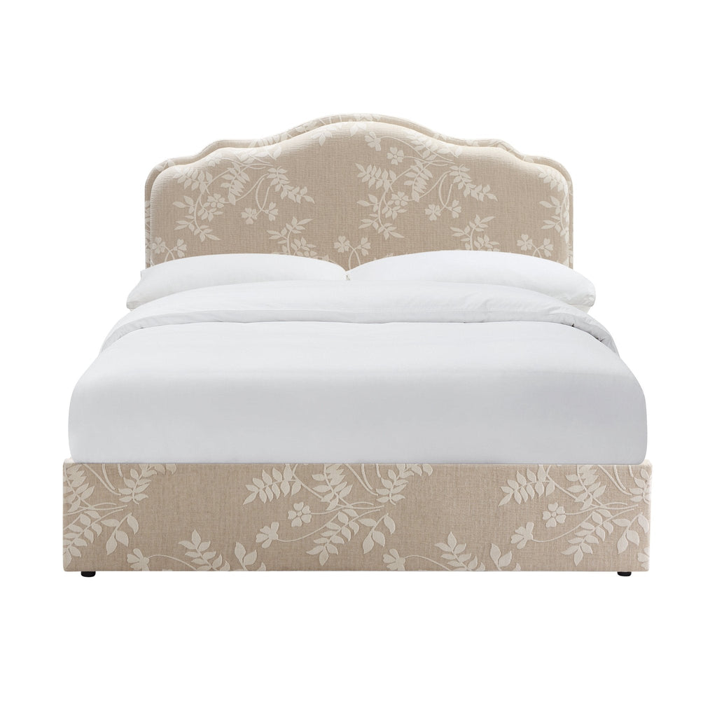 Lit coffre - Fleurs Jacquard